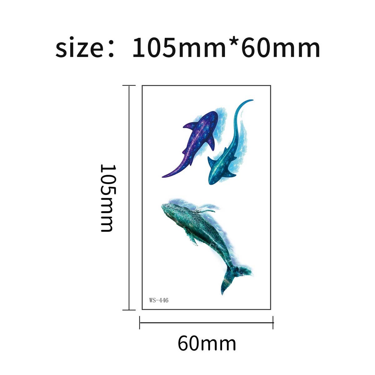 3D REALISTIC ANIMAL TATTOOS KIDS ADULTS SET_CWMM8390