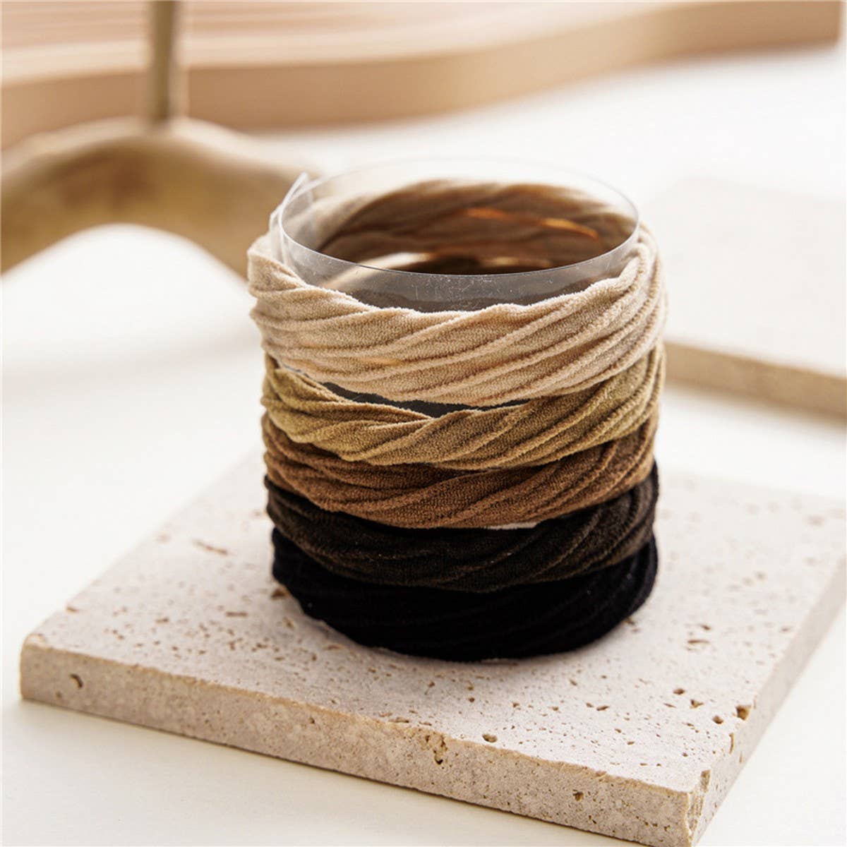 BLACK COFFEE COLOR SET HAIR TIES_CWAHA0332
