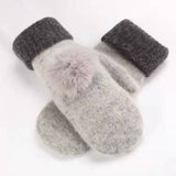 Winter Double-Layer Thick Warm Rabbit Fur Gloves_Cwag0257