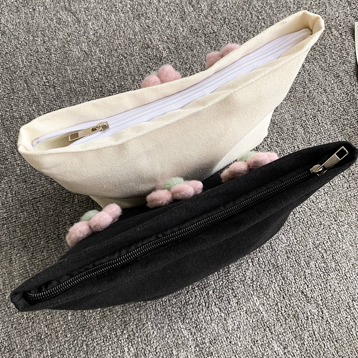 THREE DIMENSIONAL FLOWER CARRY ON COSMETIC BAG_CWAB2145