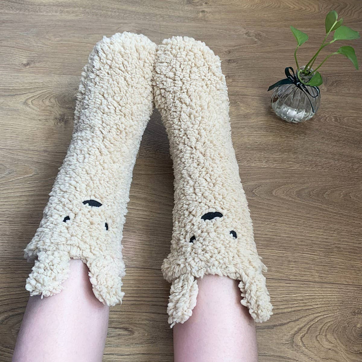 Winter Cotton Wool Foot Warmer Sock Slippers_Cwms1215