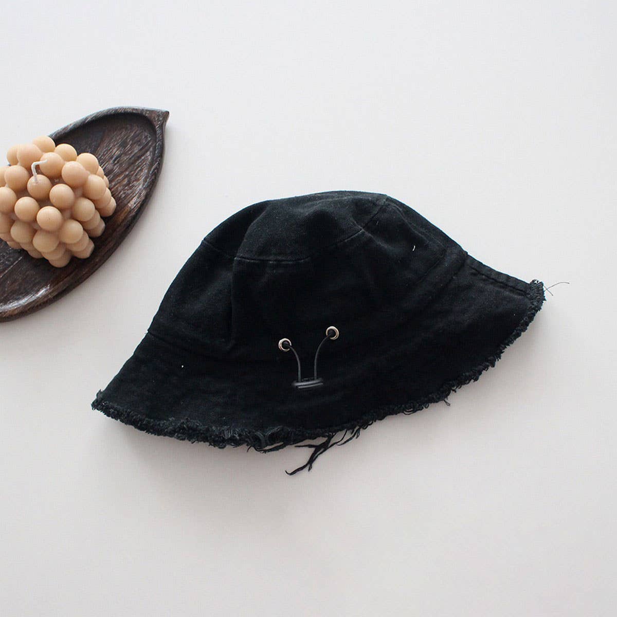 CHILDRENS PERSONALIZED OLD FUR EDGED BUCKET HAT_CWAH2866