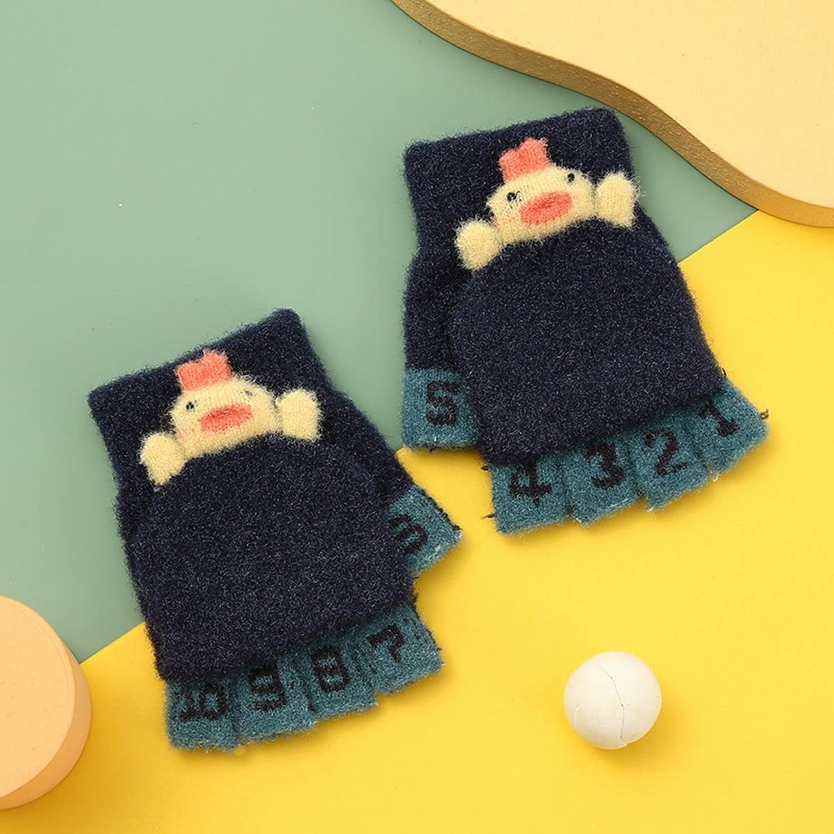 CHILDRENS HALF FINGER SKI WARM WINTER GLOVES_CWAG0165