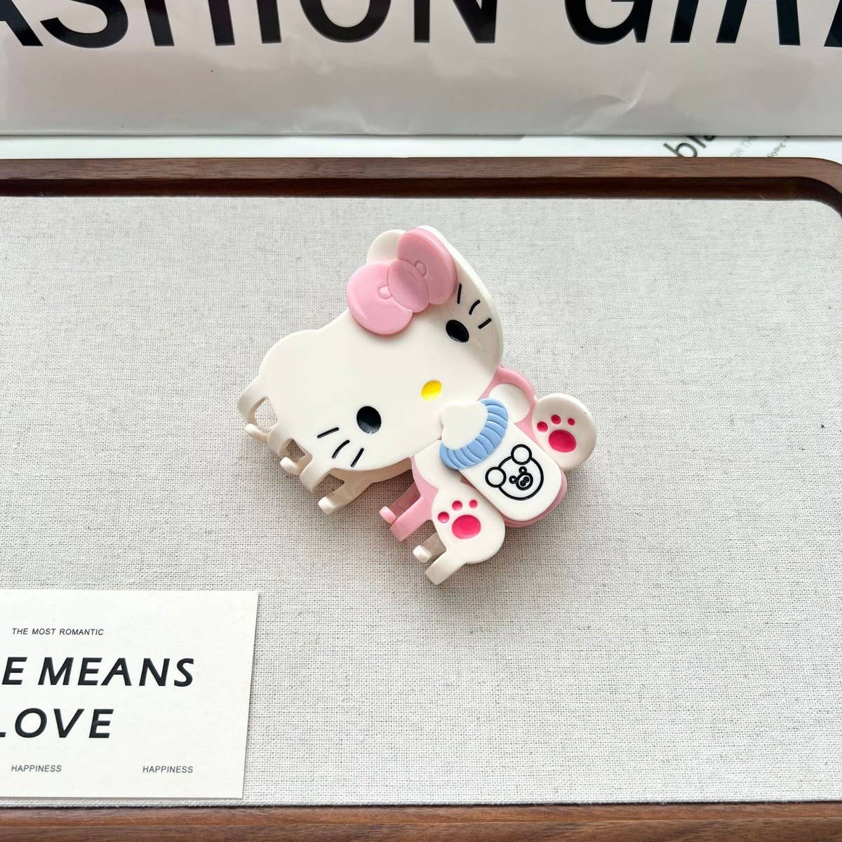 CUTE CAT HAIR CLAW ACETATE CARTOON ANIMAL CLIP_CWAHA5710