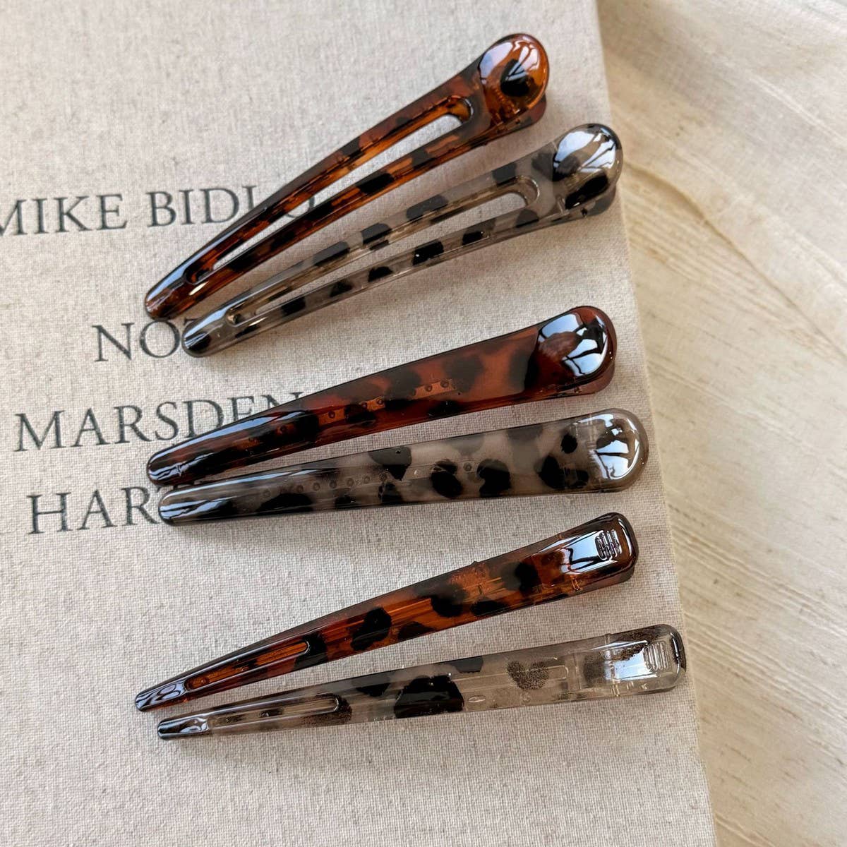 Leopard Hair Clip Large Duckbill Side Bang Pin_Cwaha07770