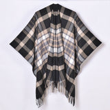 REVERSIBLE PLAID FAUX CASHMERE SCARF WINTER WRAP_CWASC0945