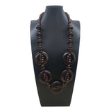 ETHNIC COCONUT SHELL WOOD BEAD NECKLACE_CWMM4961