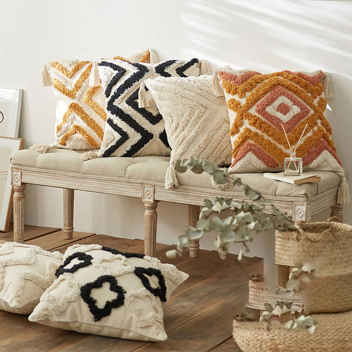 COTTON LINEN PILLOW COVER FOR LIVING ROOM SOFA BED_CWMM7705