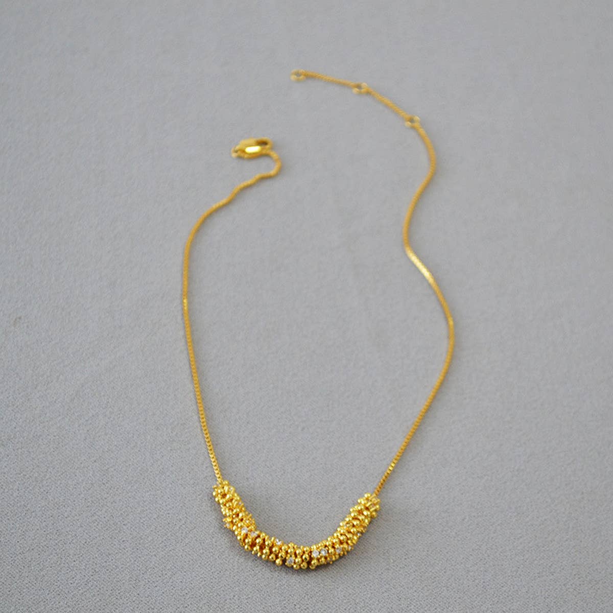 SIMPLE SPARKLING ZIRCONIA CHAIN NECKLACE_CWAJE2124