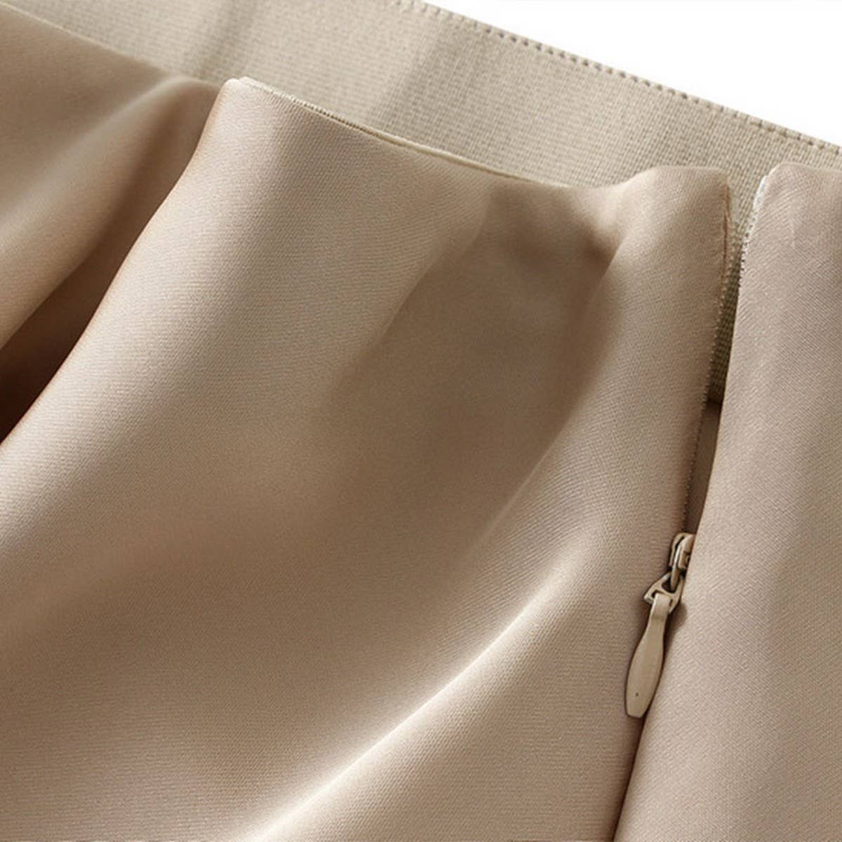 SILKY HIGH WAIST FISHTAIL BODYCON MIDI SKIRT_CWBMS0368