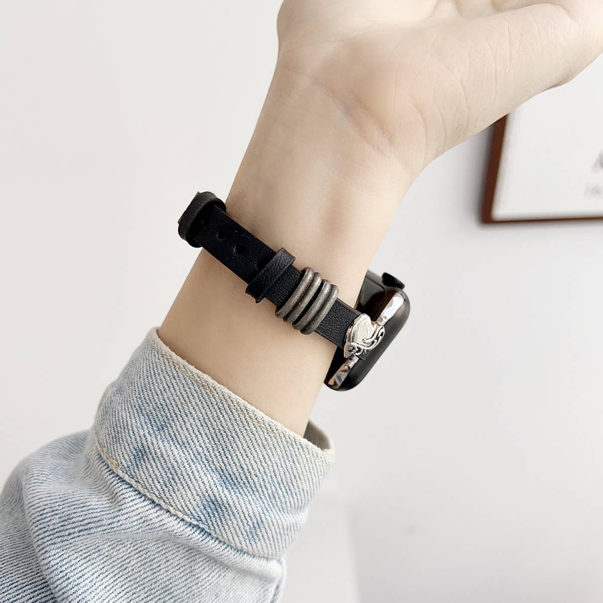 IWATCH9 1 14MM HEART LEATHER STRAP FOR APPLE WATCH_CWWW0068