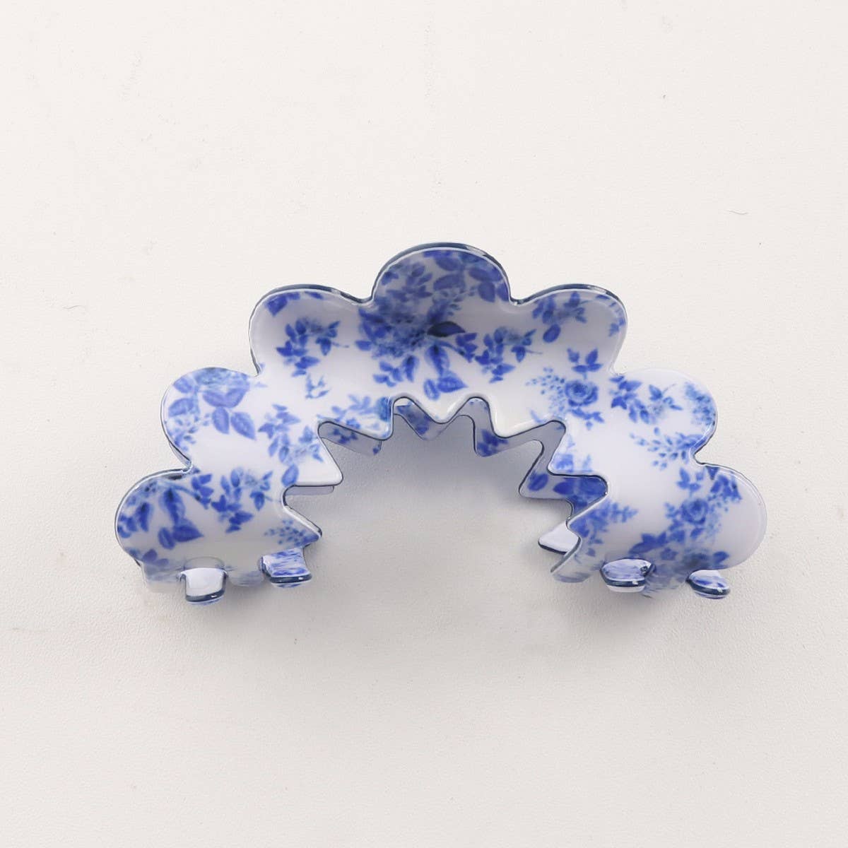 Cwaha1400_Simple Wave Hair Claw Clip  Blue Set