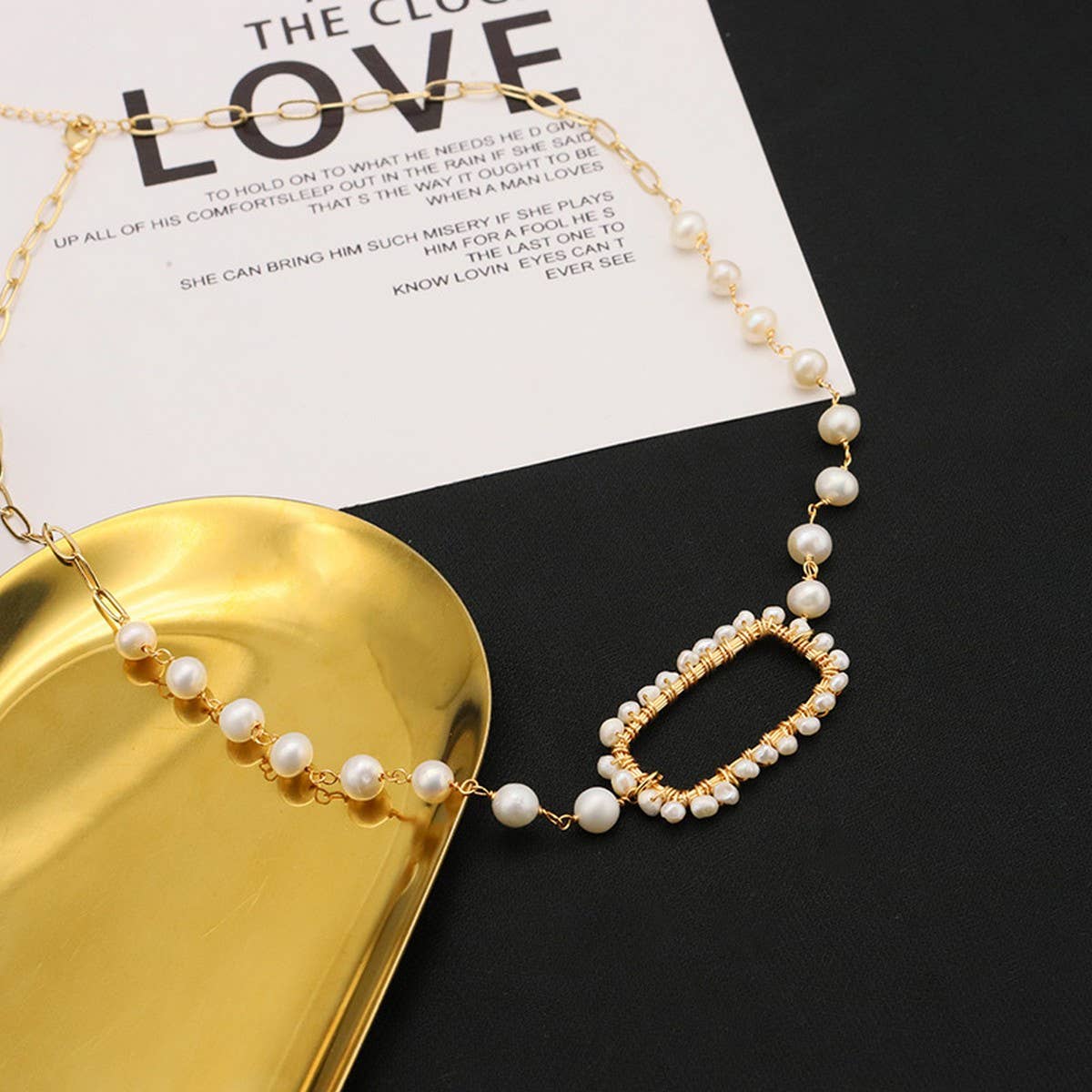Womens All-Match Freshwater Pearl Necklace