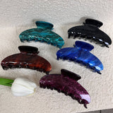 FRENCH QUICKSAND ACRYLIC HAIRPIN RETRO SHARK CLIP_CWAHA4326