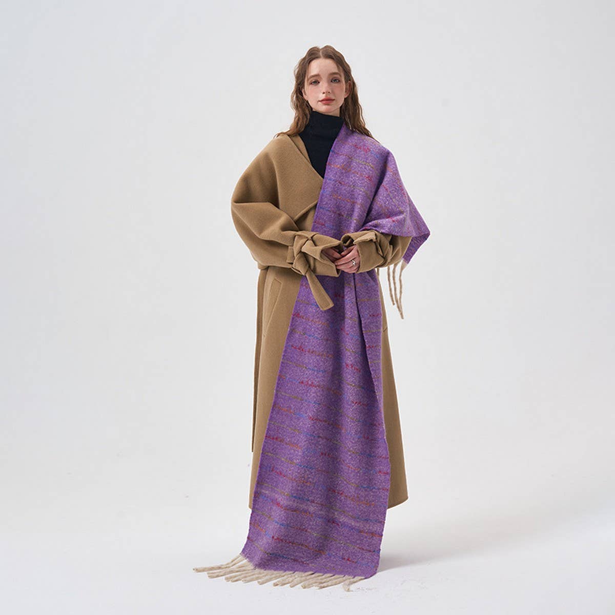 GRADIENT SOFT STRIPED SCARF FOR WINTER_CWASC2322