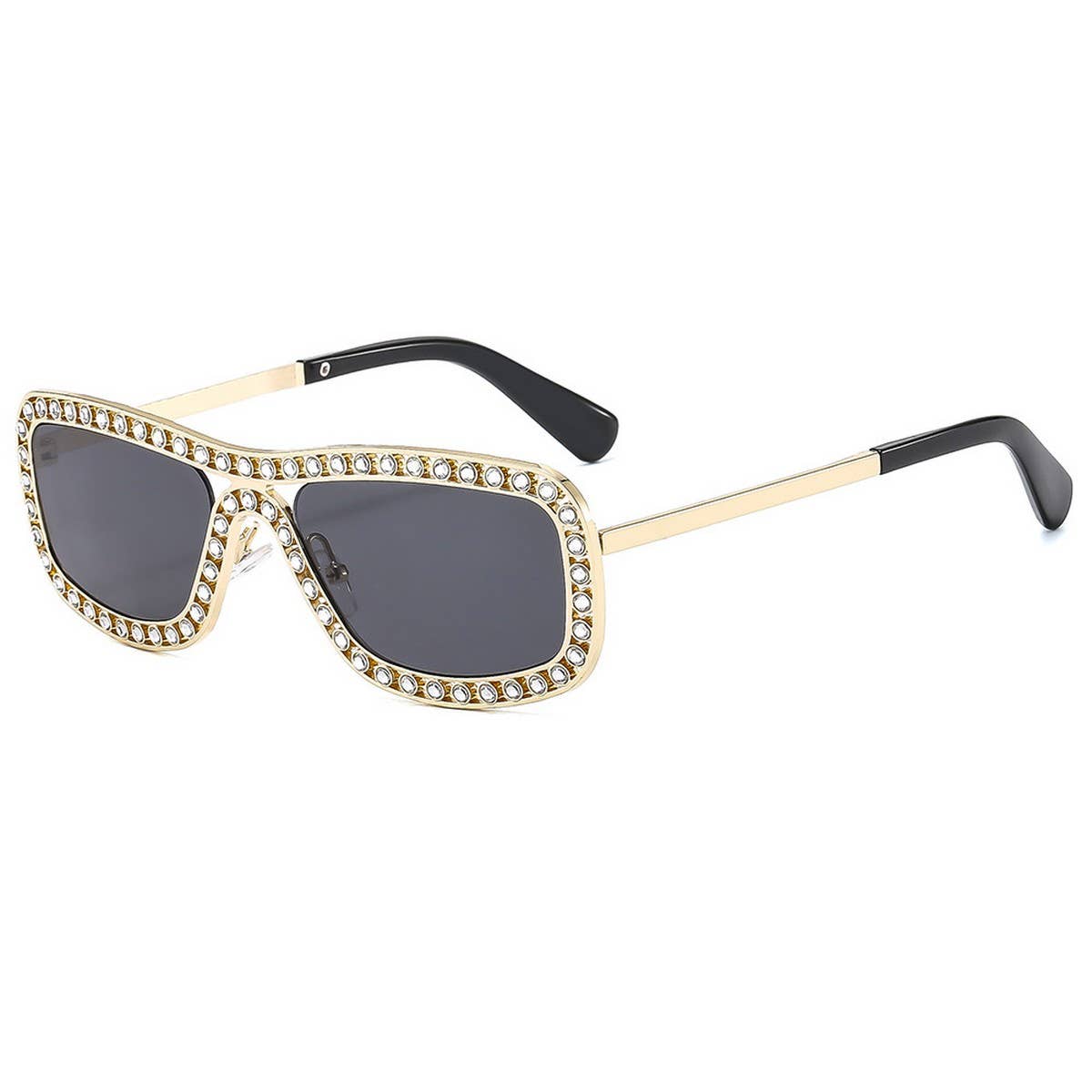 MODERN LUXE RHINESTONE METAL SUNGLASSES FOR WOMEN_CWASG1182