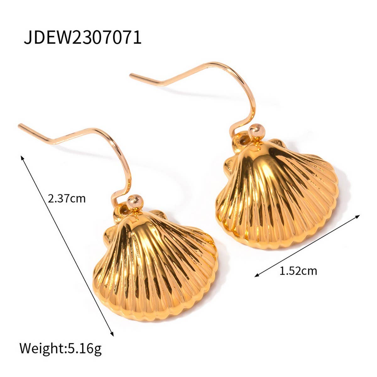 SIMPLE PERSONALITY HIGH END 18K GOLD EARRINGS_CWMM2351