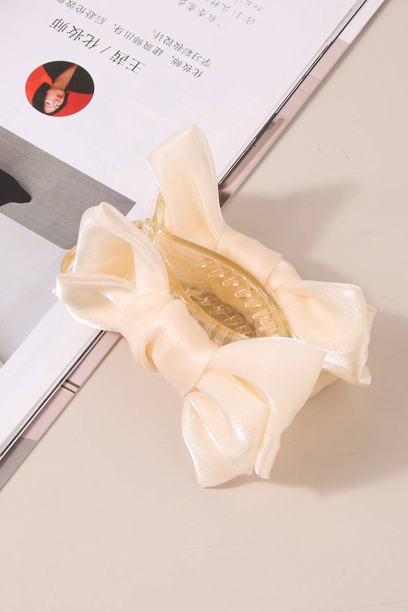 Cwaha0580_Mesh Bow Clip Princess Head Ponytail Clip