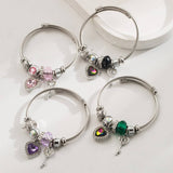 Trendy Elephant Heart Steel Bracelet For Couples_Cwmm8577