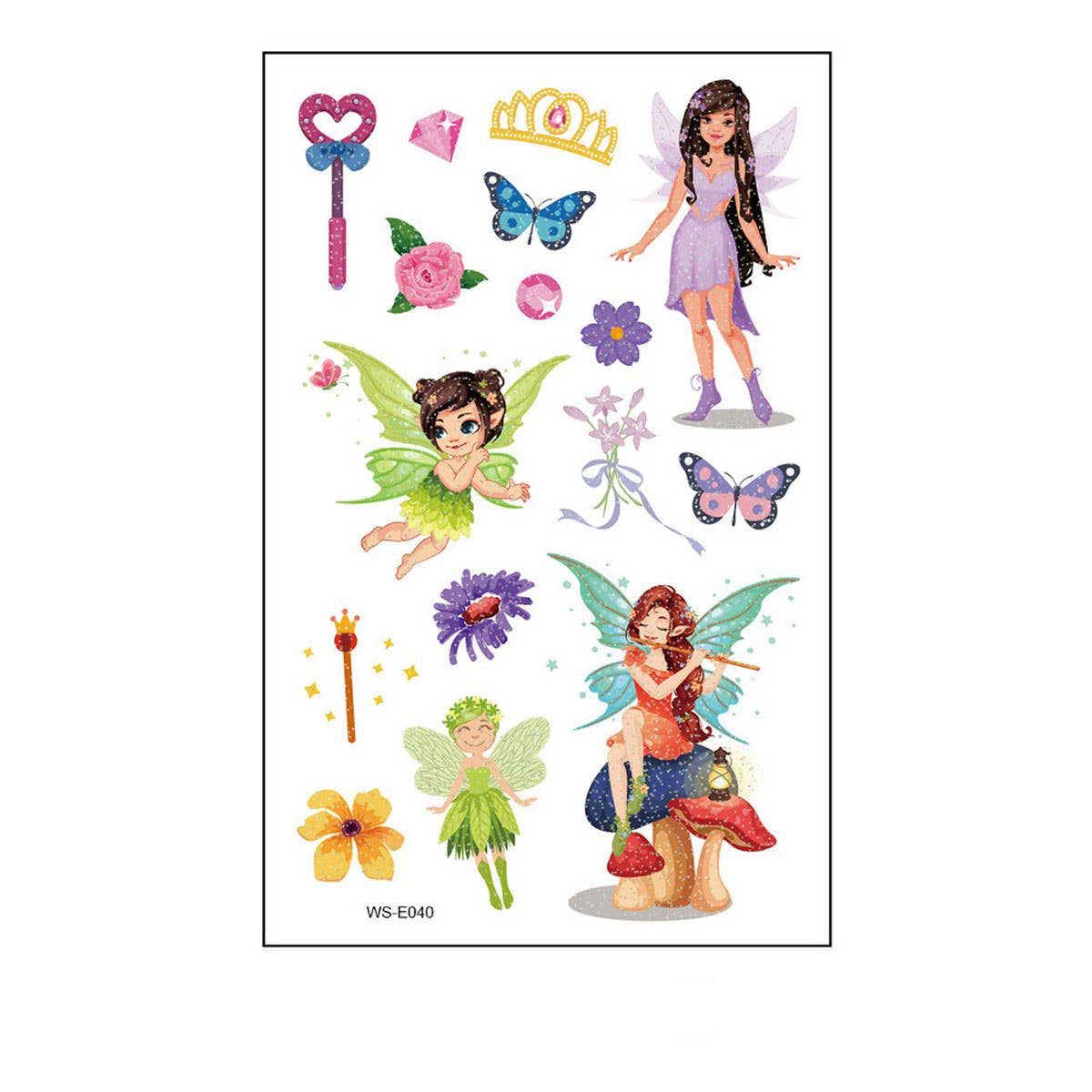 GLITTER FAIRY TATTOOS PRINCESS WATERPROOF SET_CWMM8381