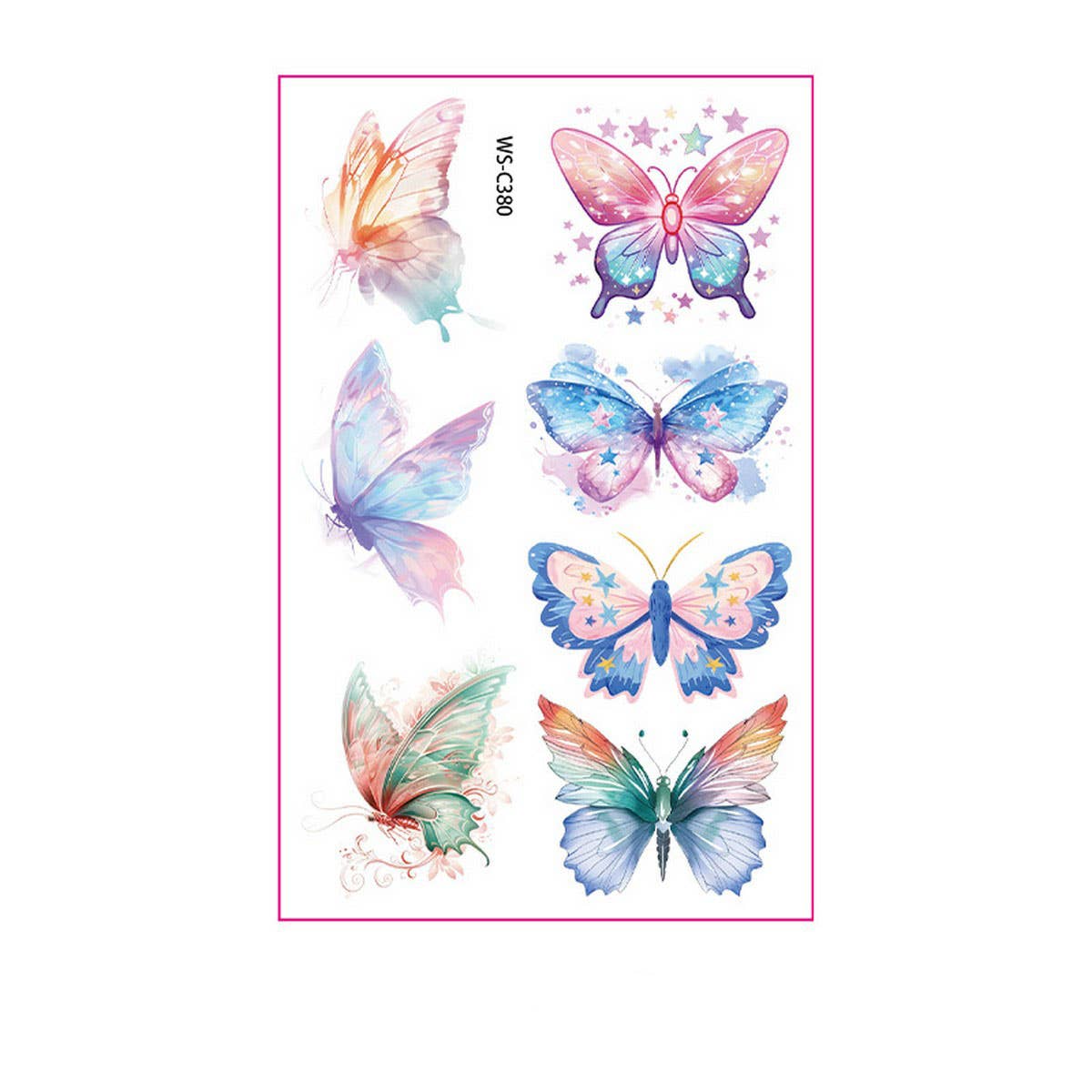 BUTTERFLY TATTOO STICKERS FOR GIRLS PARTY FUN_CWMM8375