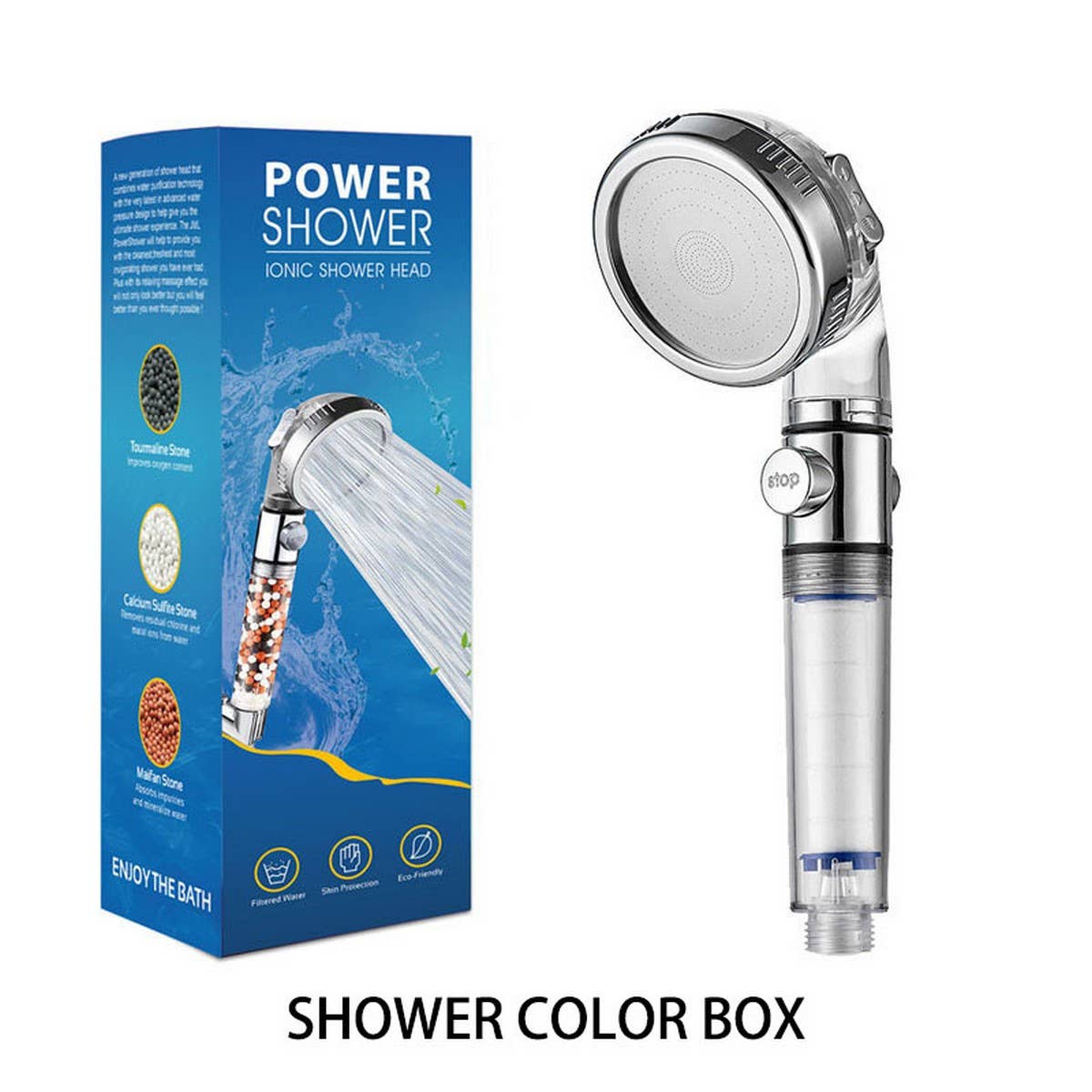Three-Speed Water Filter Shower Head With Booster_Cwasc1703
