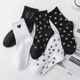 Women'S Fashion Heart Cotton Middle Socks_Cwms1416