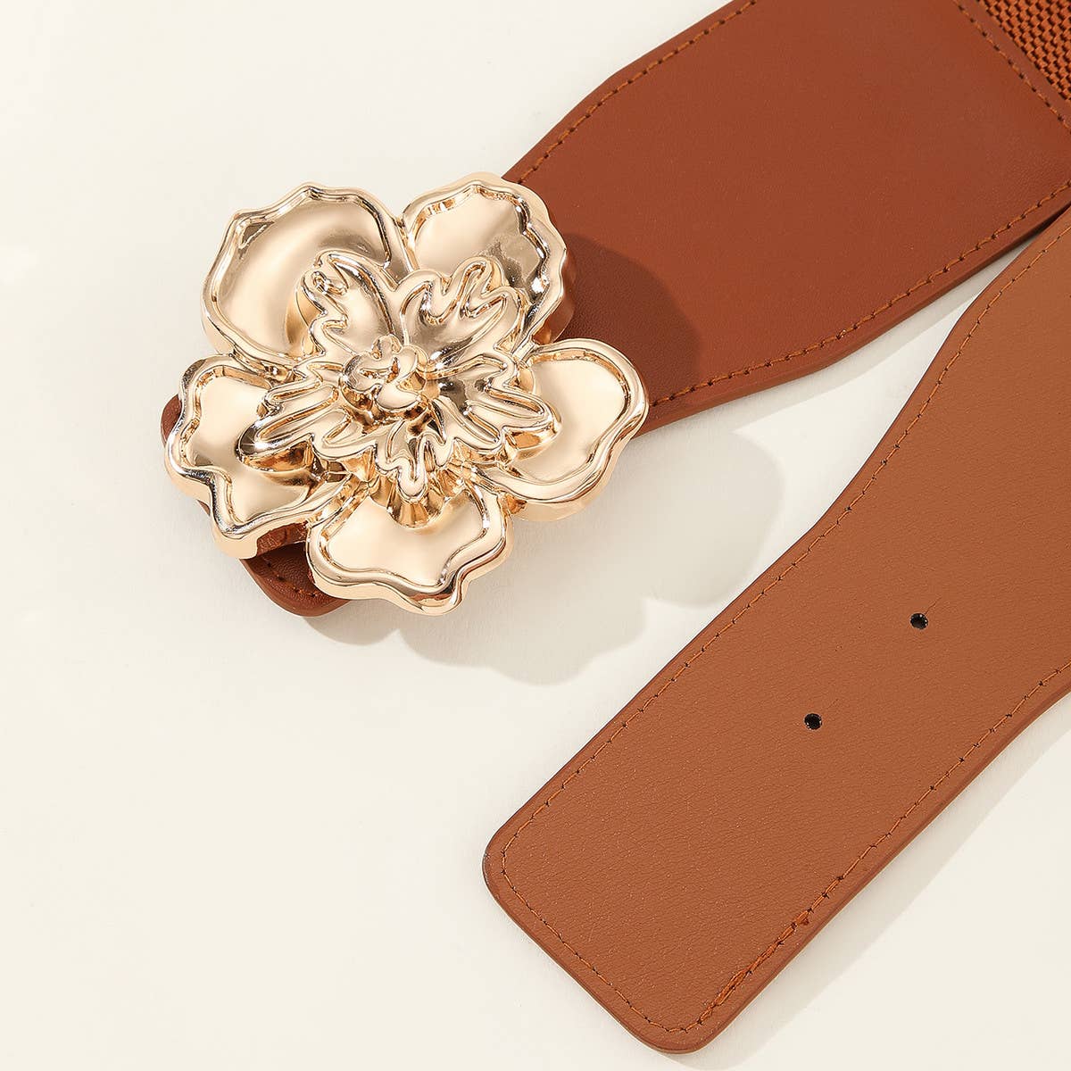 Women Three-Dimensional Flower Waist Belt_Cwabe0229