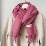 Solid Color Faux Cashmere Scarf - Wrap For Couples_Cwasc1499