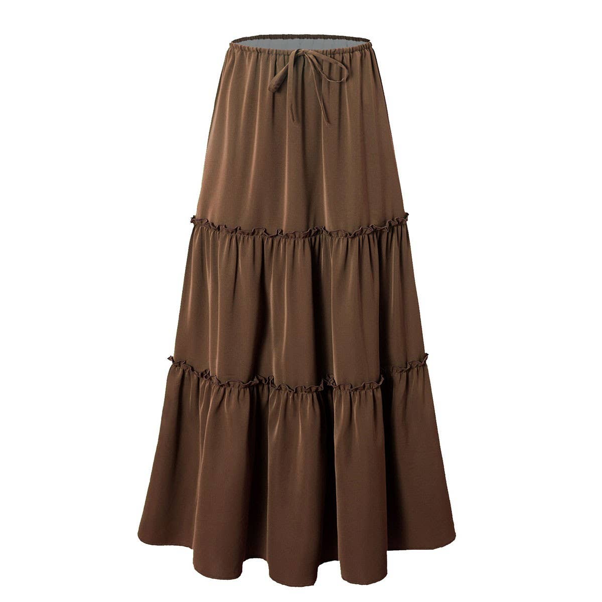 HIGH WAIST ELASTIC MAXI SKIRT WITH ADJUSTABLELACES_CWBSS0418