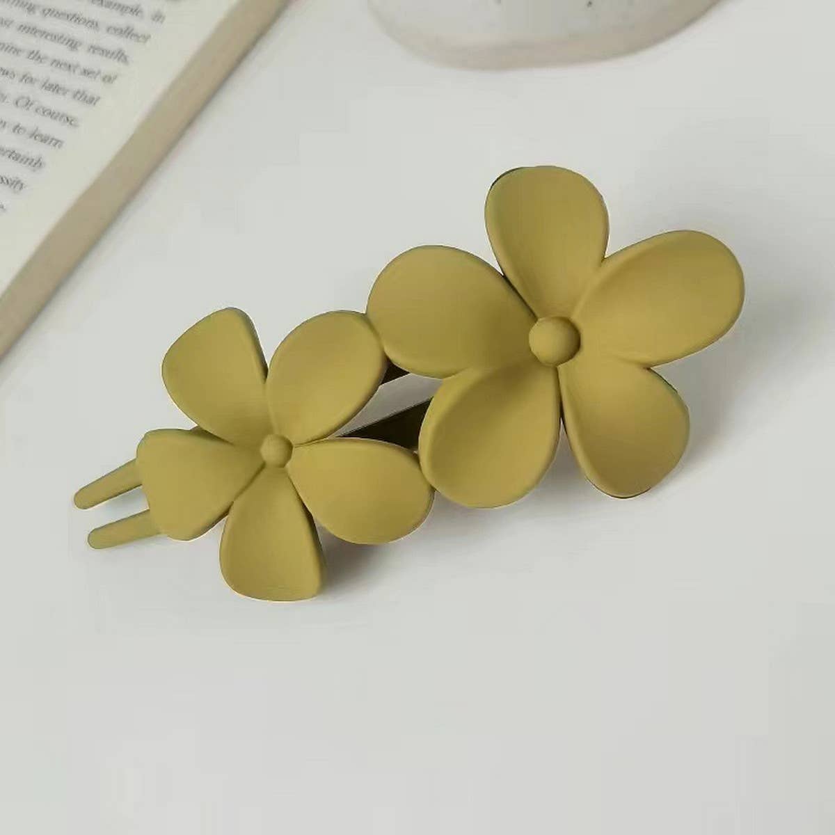 FLORAL HAIR CLIP OVERSIZED DUCKBILL HAIRPIN FOR UPDOS