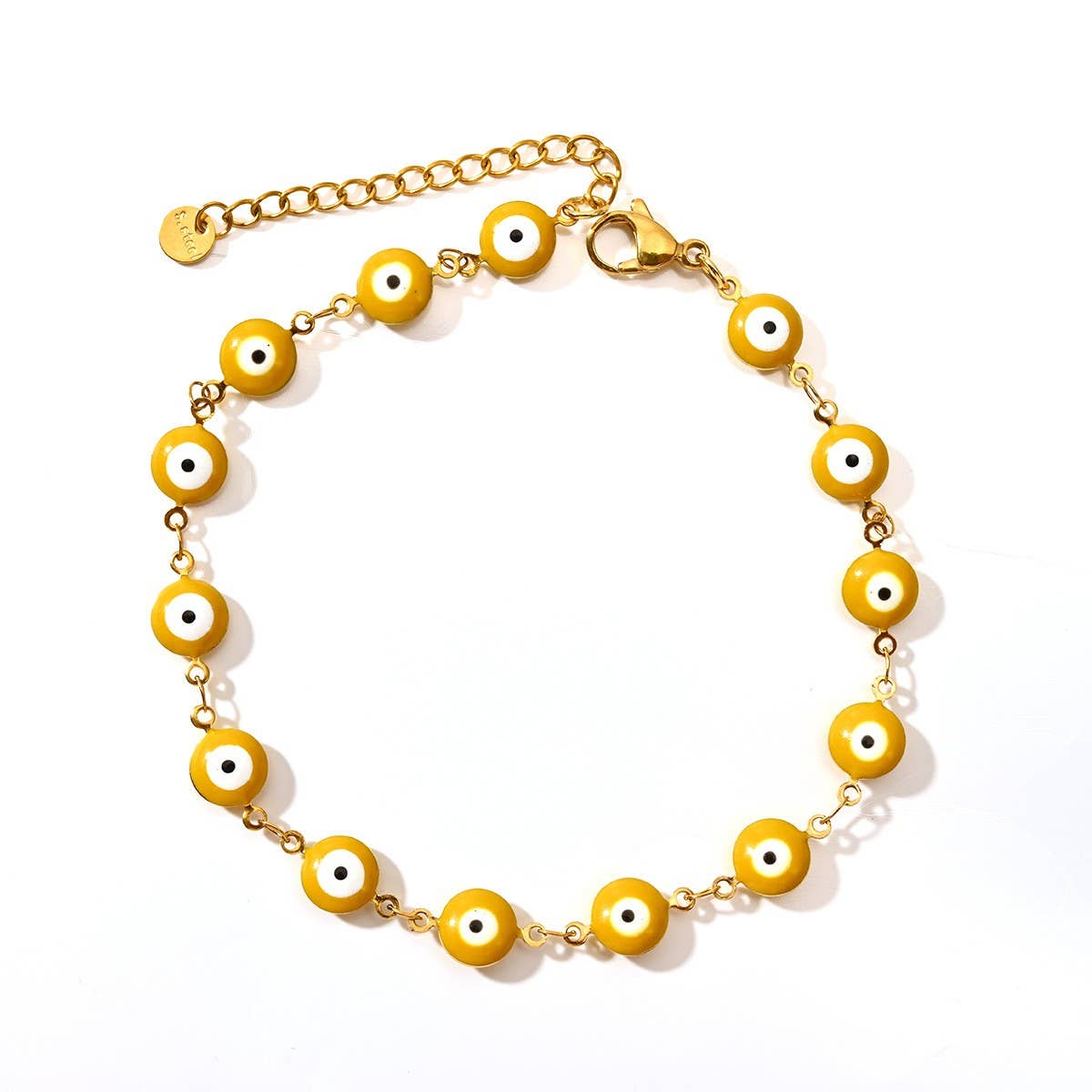CLASSIC 18K STAINLESS STEEL EVIL EYE BRACELET_CWAJE4597
