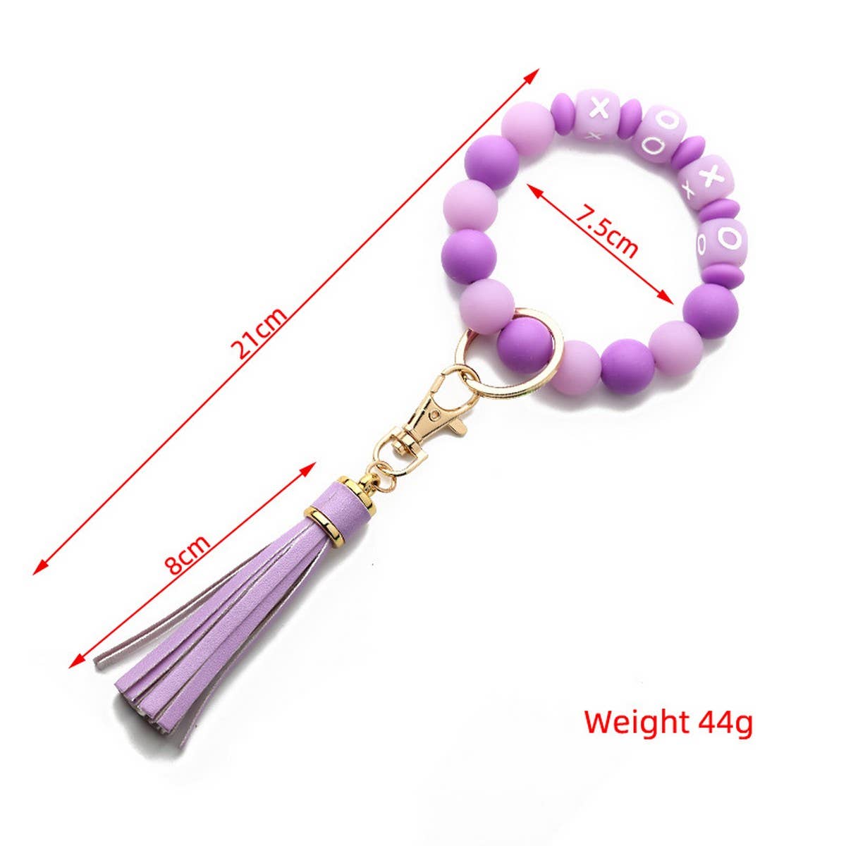 GLOW IN THE DARK WRISTBAND WITH TASSEL KEYCHAIN_CWMM6870