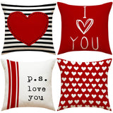 Valentines Day Letter Print Home Pillowcase_Cwmm0774