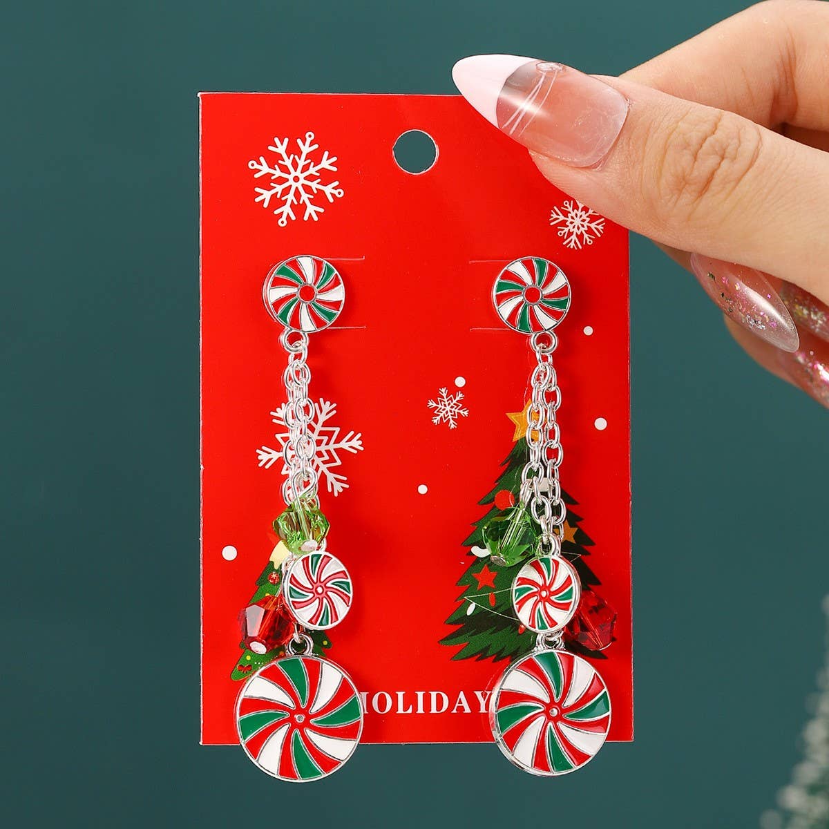 NEW CHRISTMAS CARTOON DIAMOND PENDANT EARRINGS_CWMM2608