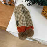 KNIT SCARF COZY WINTER CROSS NECK WARMER FOR KIDS_CWASC2101