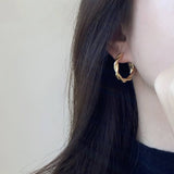 SIMPLE GEOMETRIC LARGE CIRCLE SPIRAL EARRINGS_CWAJE3137