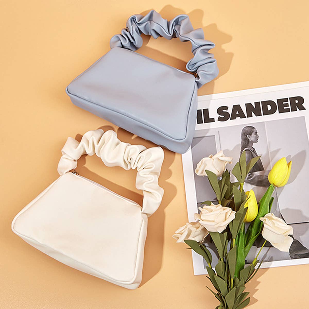 PLEATED PORTABLE EXQUISITE MAKEUP BAG_CWAB1435