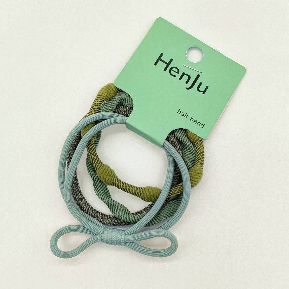 4 PIECES OF CANDY COLORED SIMPLE HAIR TIES_CWAHA1130