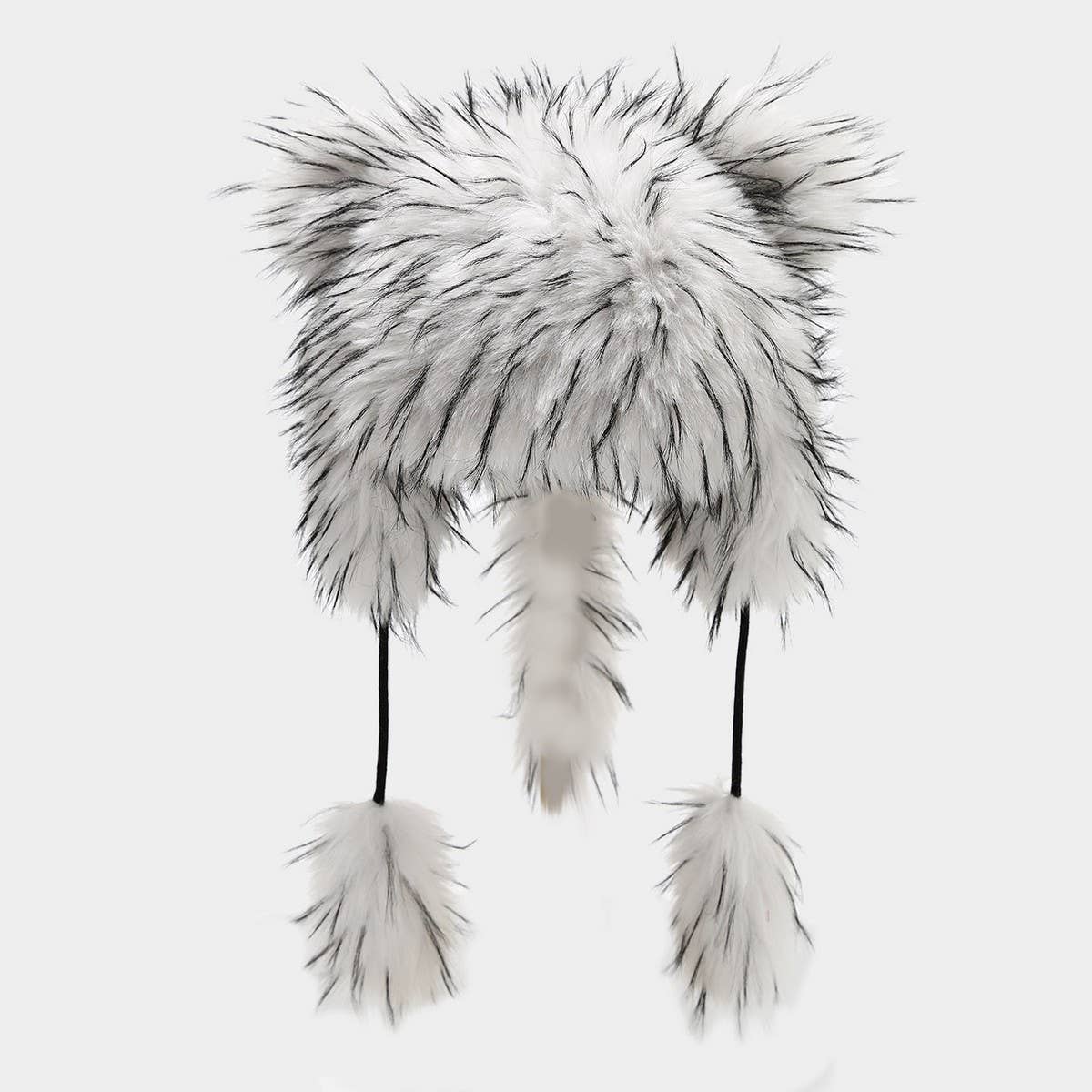 Korean Raccoon Fur Winter Trapper Hat For Women_Cwah04769