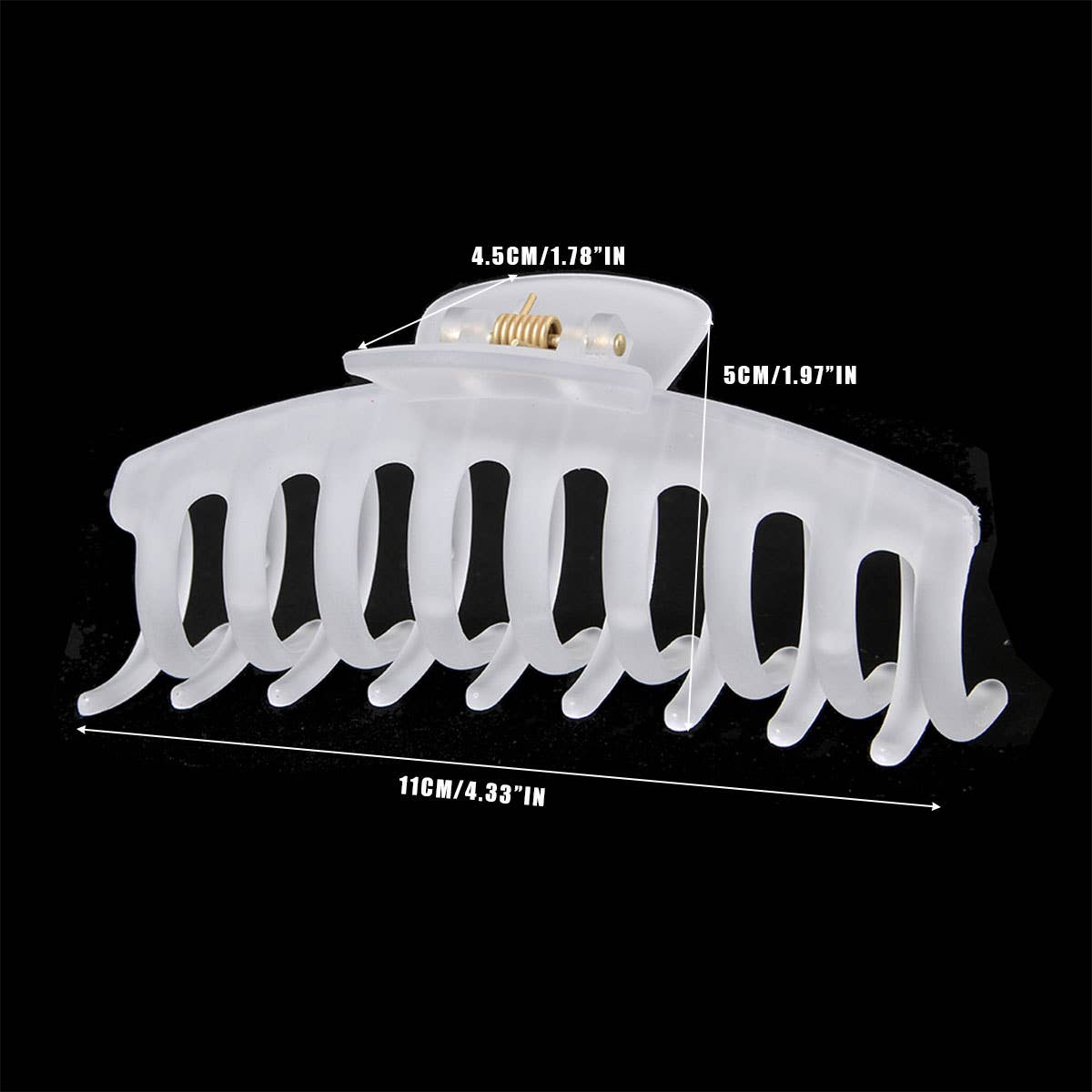 SUMMER JELLY HAIR CLAW AVOCADO GREEN MATTE CLIP_CWAHA0093