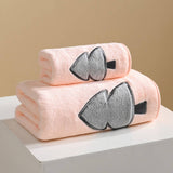EMBROIDERED CORAL FLEECE ABSORBENT BATH TOWEL_CWMM2289