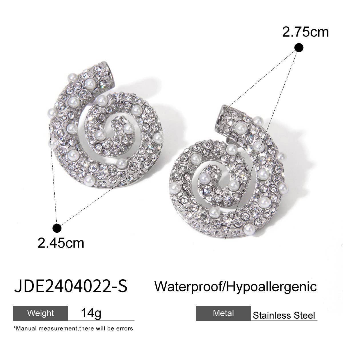 EXQUISITE STATEMENT THREAD SHAPED PEARL EARRINGS_CWAJE1884