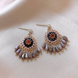 FLOWER FASHION PERSONALIZED TASSEL EARRINGS_CWAJE2332