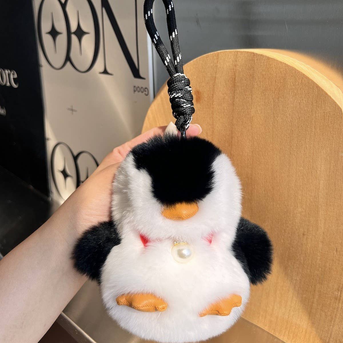 Cwmm10405_Cute Penguin Plush Keychain  Bag Charm