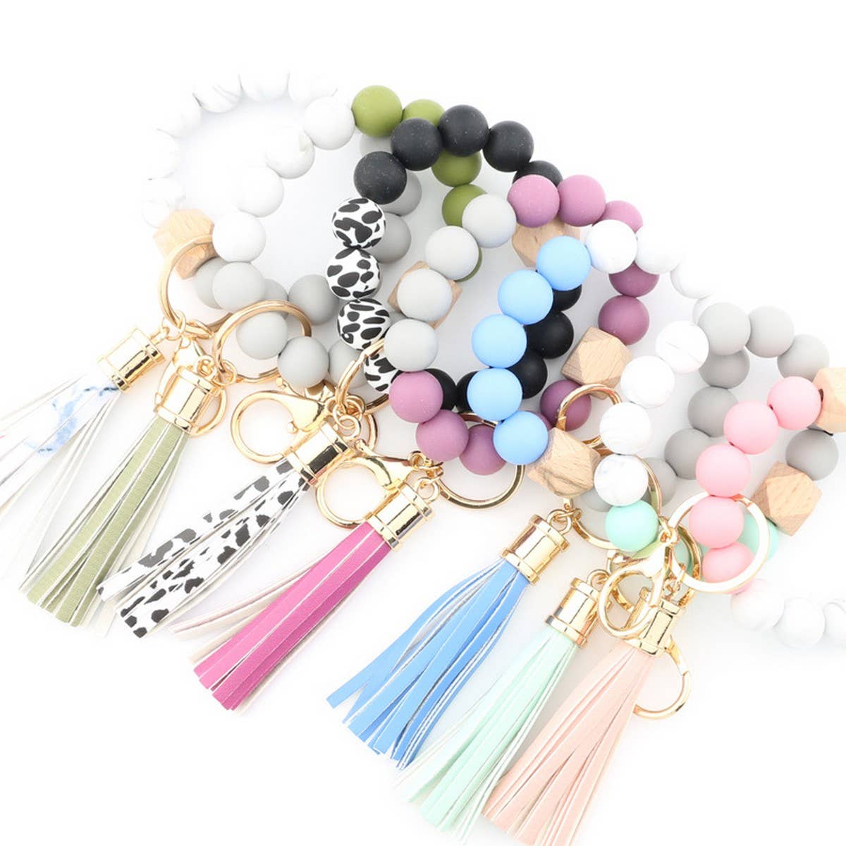 COLORFUL KEYCHAIN TASSEL BRACELET_CWAJE0655
