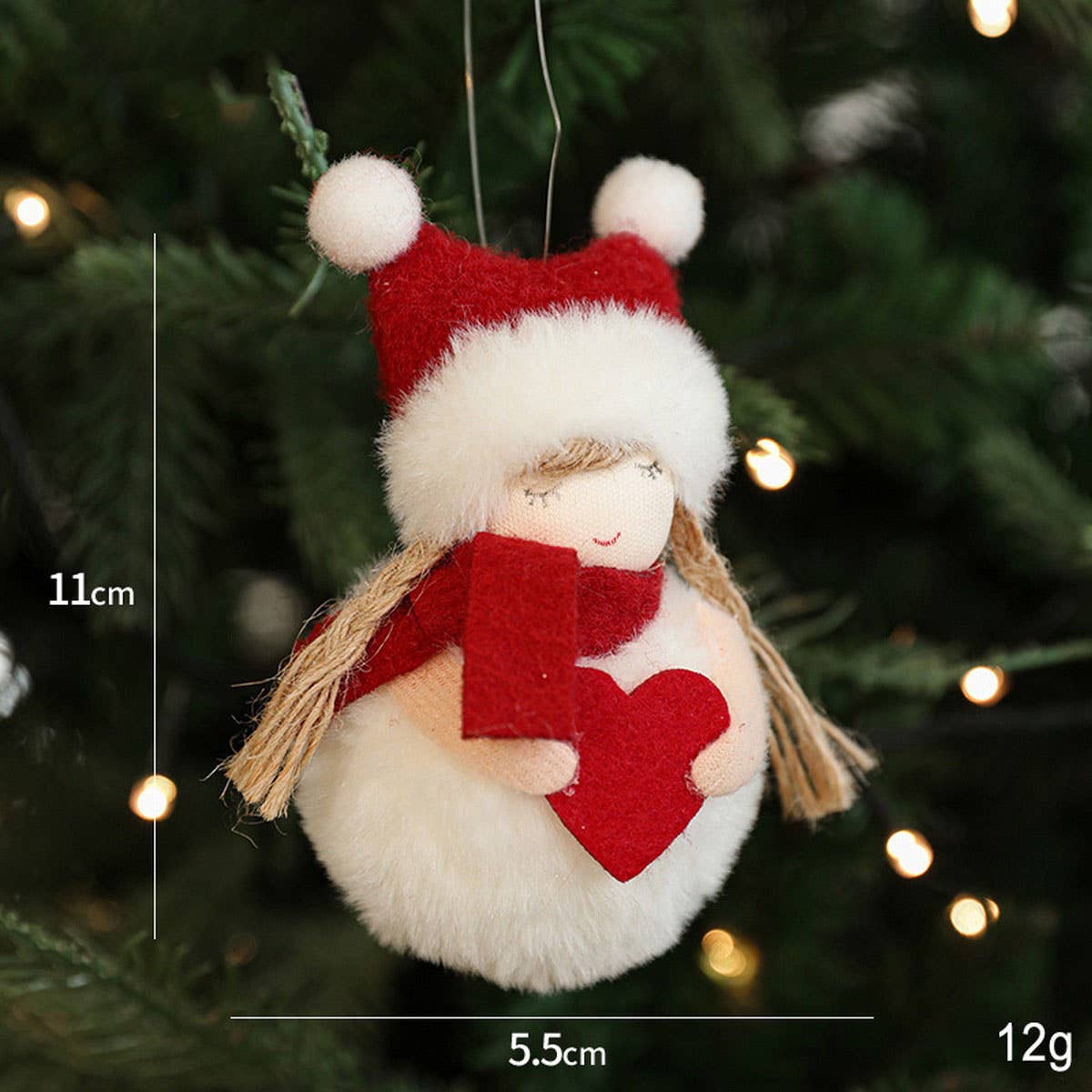 PLUSH XMAS SNOWMAN TREE HANGING ORNAMENT DECOR_CWMM9674