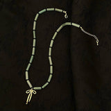 GREEN BAMBOO CHINESE STYLE NATURAL STONE NECKLACE_CWAJE3085