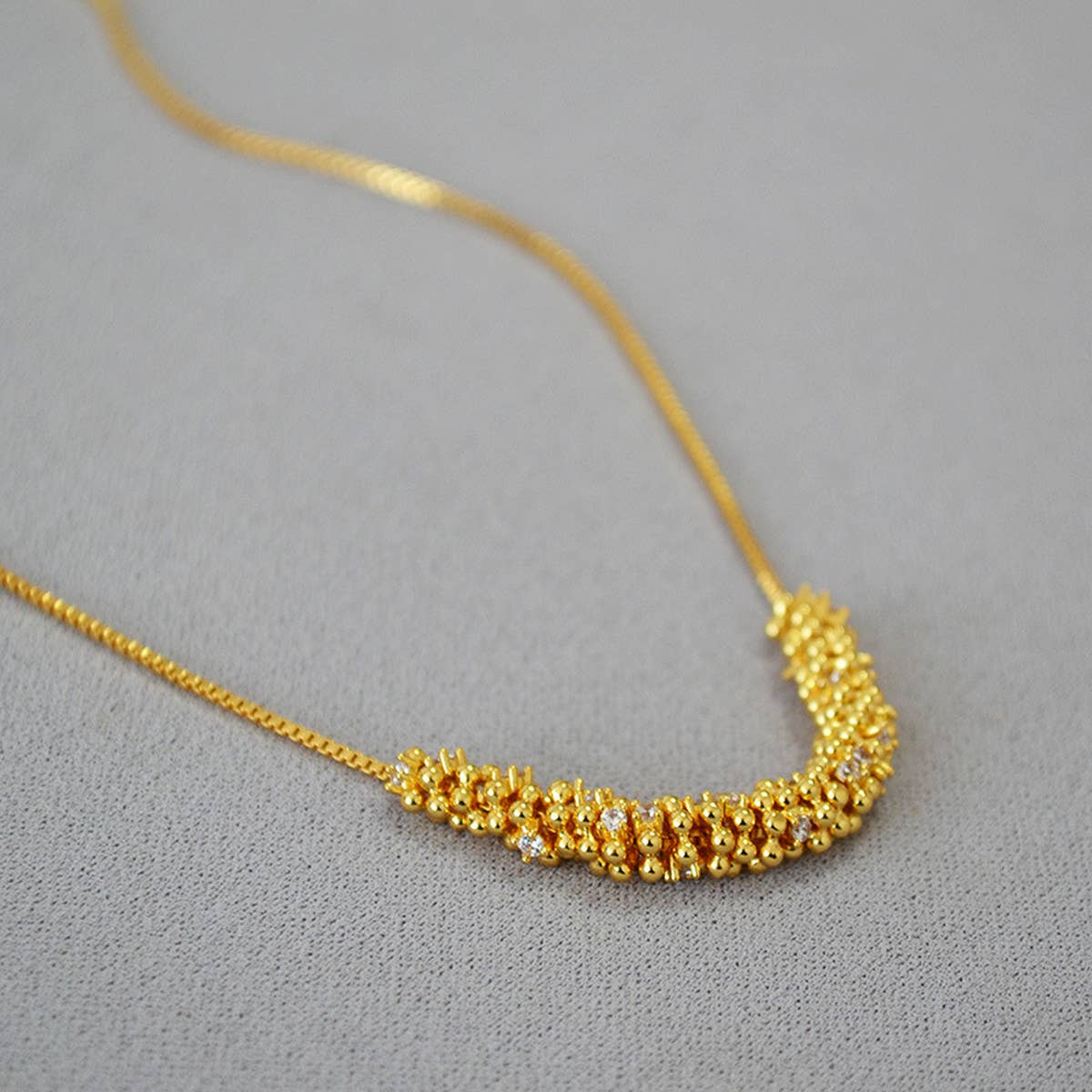 SIMPLE SPARKLING ZIRCONIA CHAIN NECKLACE_CWAJE2124