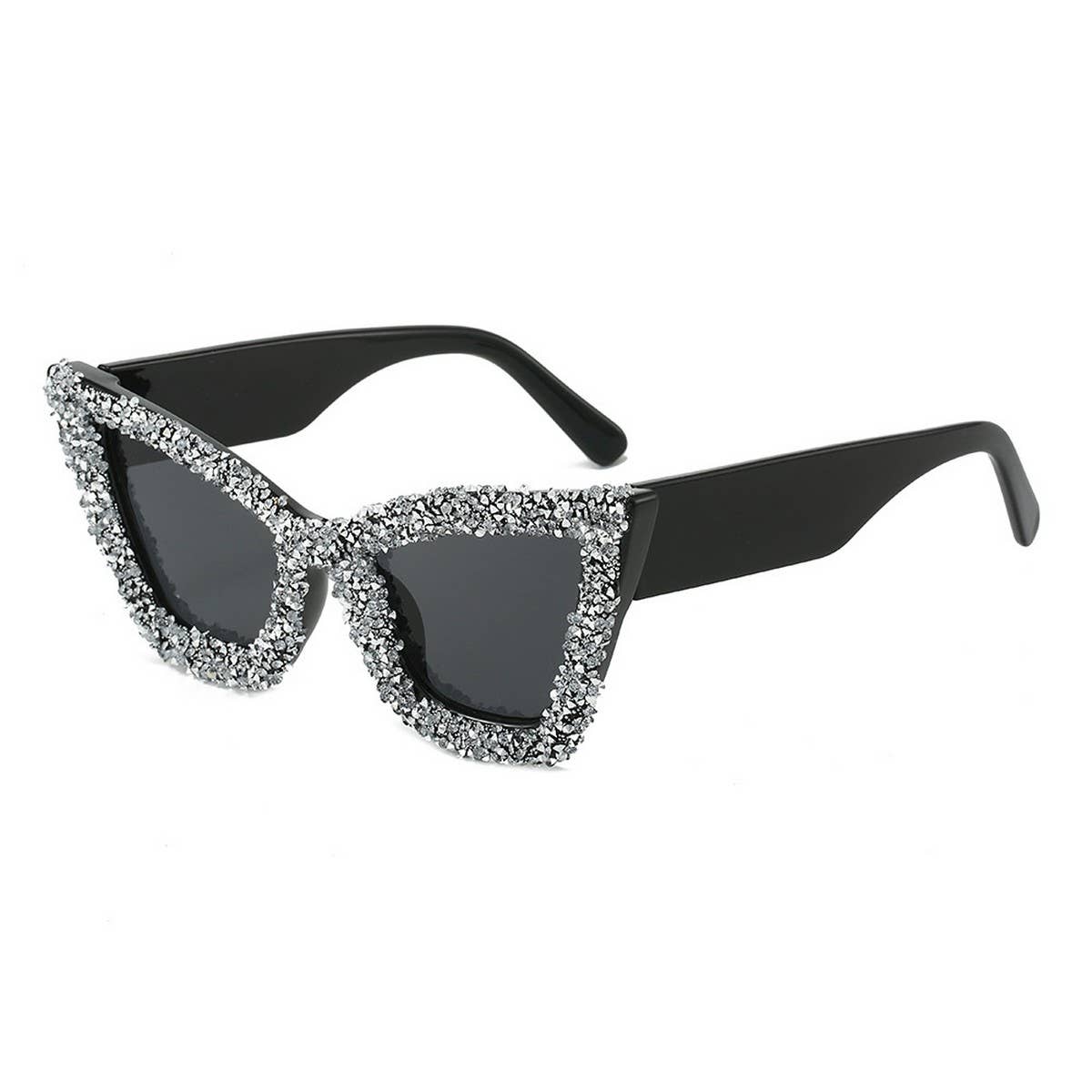 LARGE FRAME CAT EYE DIAMOND SUNGLASSES_CWASG0860